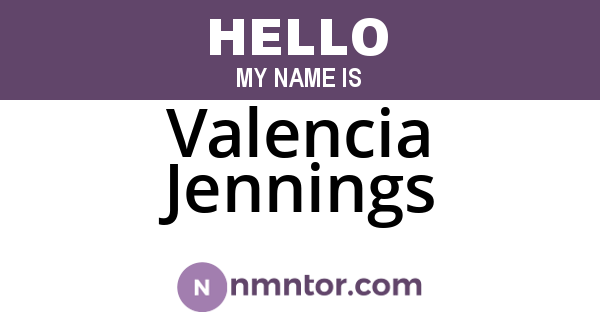 Valencia Jennings