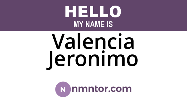 Valencia Jeronimo