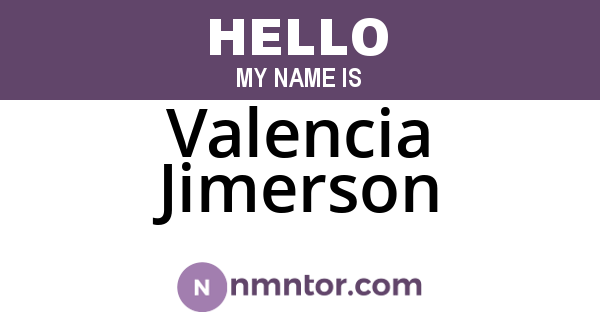 Valencia Jimerson