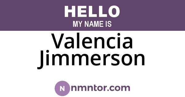 Valencia Jimmerson