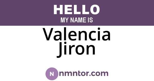 Valencia Jiron