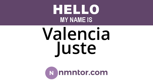 Valencia Juste