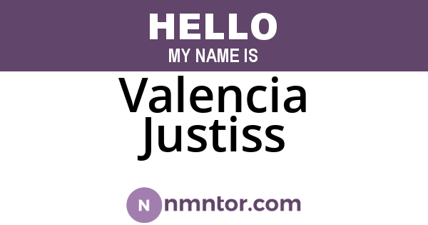 Valencia Justiss