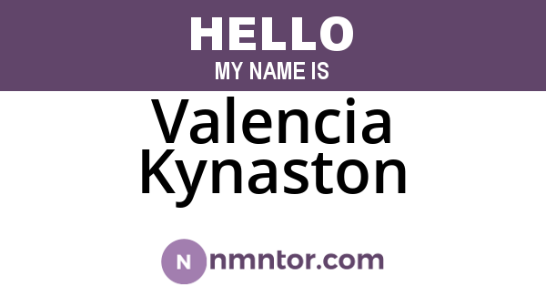Valencia Kynaston