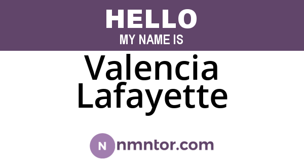 Valencia Lafayette