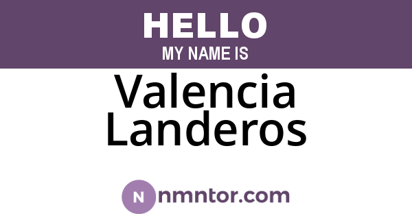 Valencia Landeros