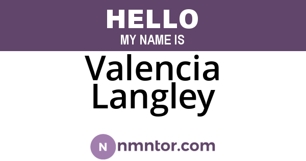 Valencia Langley