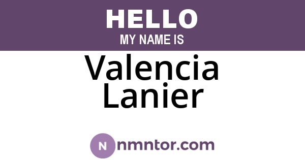 Valencia Lanier