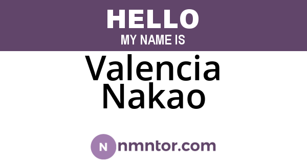 Valencia Nakao