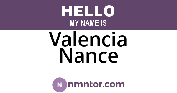Valencia Nance