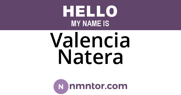 Valencia Natera