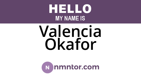 Valencia Okafor
