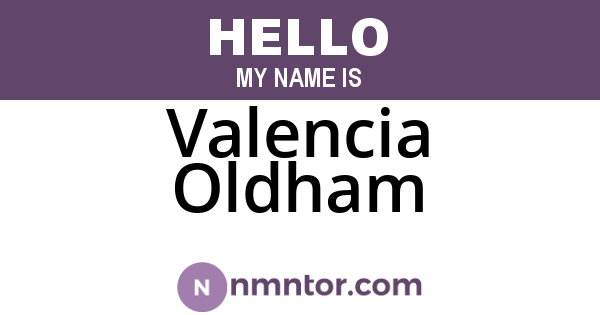 Valencia Oldham
