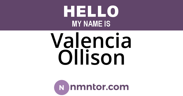 Valencia Ollison