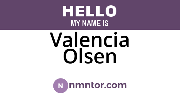 Valencia Olsen