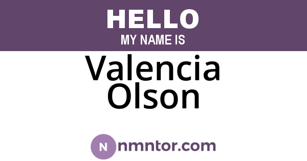 Valencia Olson
