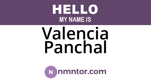 Valencia Panchal