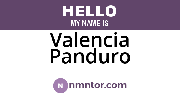 Valencia Panduro
