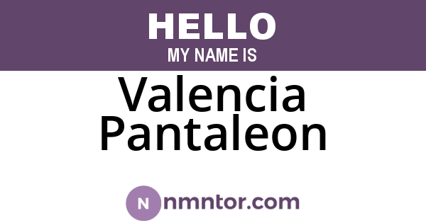Valencia Pantaleon