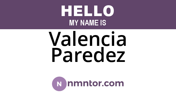 Valencia Paredez