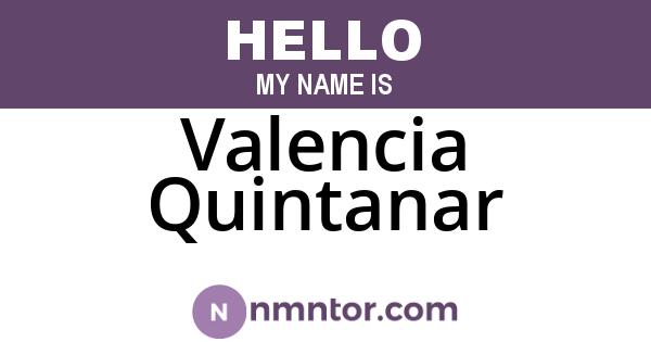 Valencia Quintanar
