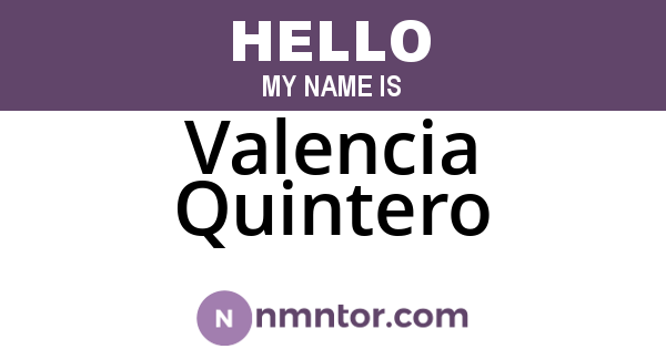 Valencia Quintero
