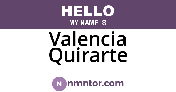Valencia Quirarte