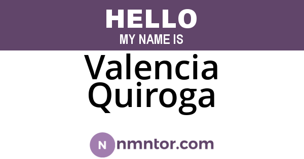 Valencia Quiroga
