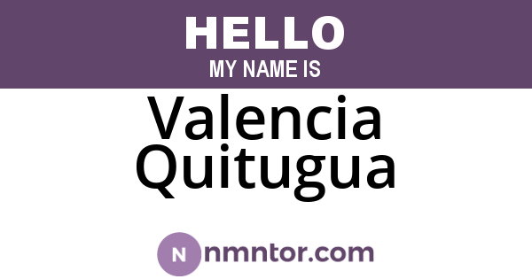 Valencia Quitugua