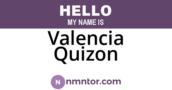 Valencia Quizon