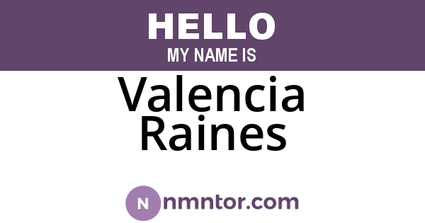 Valencia Raines