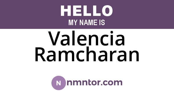 Valencia Ramcharan
