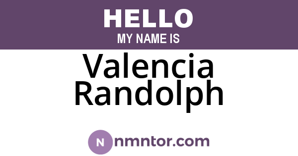Valencia Randolph