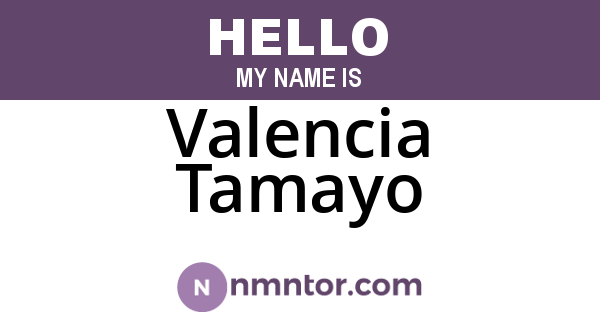 Valencia Tamayo
