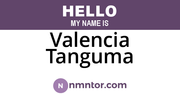 Valencia Tanguma