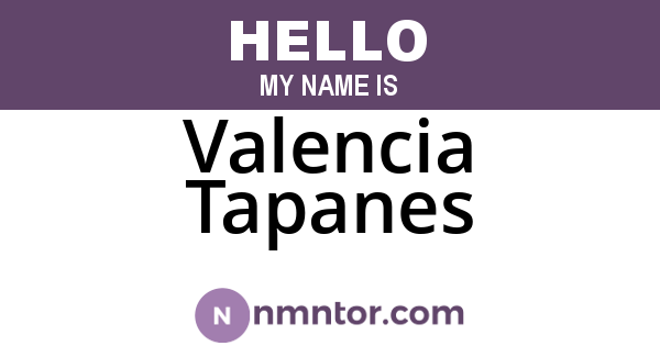 Valencia Tapanes