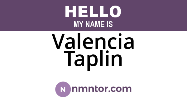 Valencia Taplin