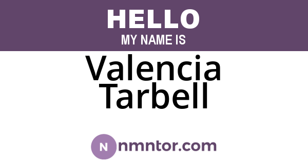 Valencia Tarbell