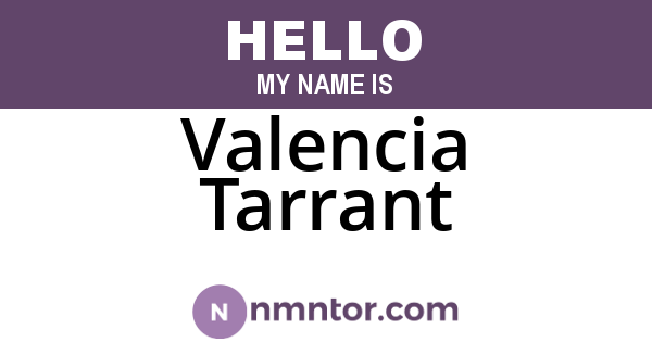 Valencia Tarrant