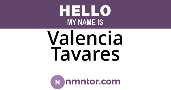 Valencia Tavares