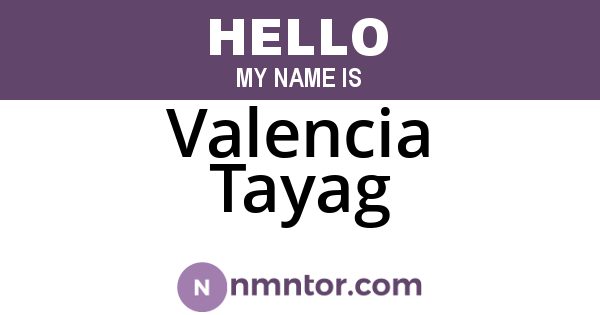 Valencia Tayag
