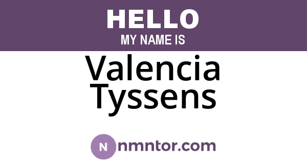 Valencia Tyssens