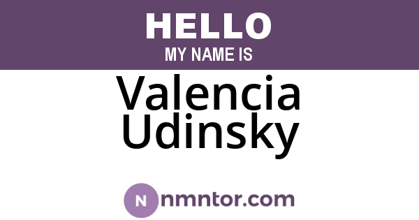 Valencia Udinsky