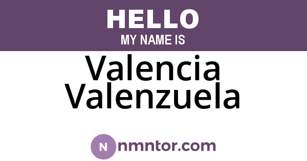 Valencia Valenzuela