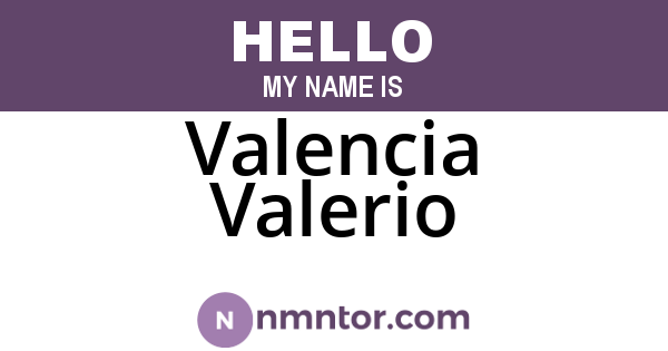Valencia Valerio