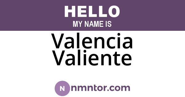 Valencia Valiente