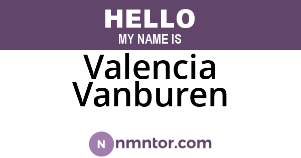 Valencia Vanburen
