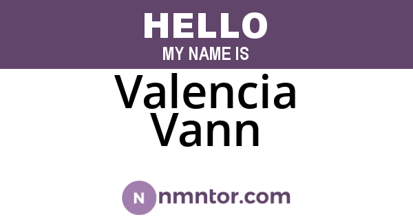 Valencia Vann