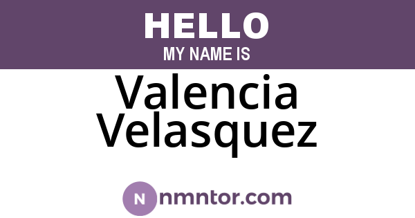 Valencia Velasquez