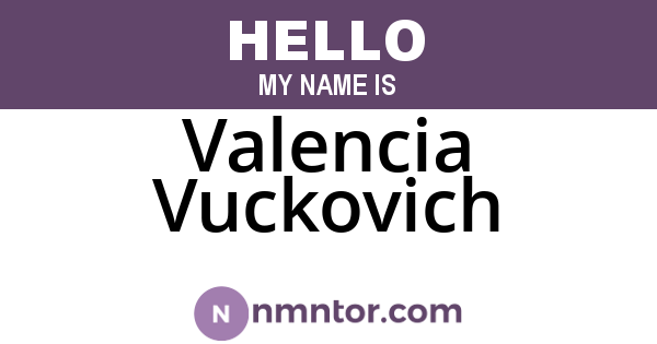 Valencia Vuckovich